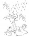 colora bambi sotto la pioggia