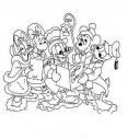 I personaggi Disney in un coro di Natale.