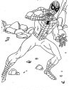 disegno di spiderman in strada